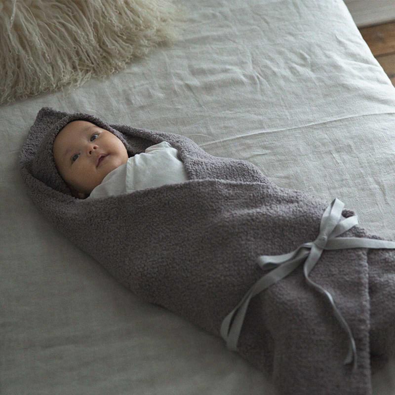 MARLMARL｜hooded blanket 3 charcoal | ギフト・スタイ・出産